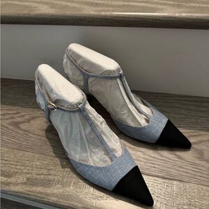 Tuckernuck Denim Margot Blue Heels Size 8 1/2